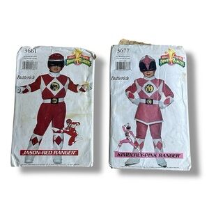 Butterick Mighty Morphin Power Rangers Jason & Kimberly Costumes Sewing Patterns